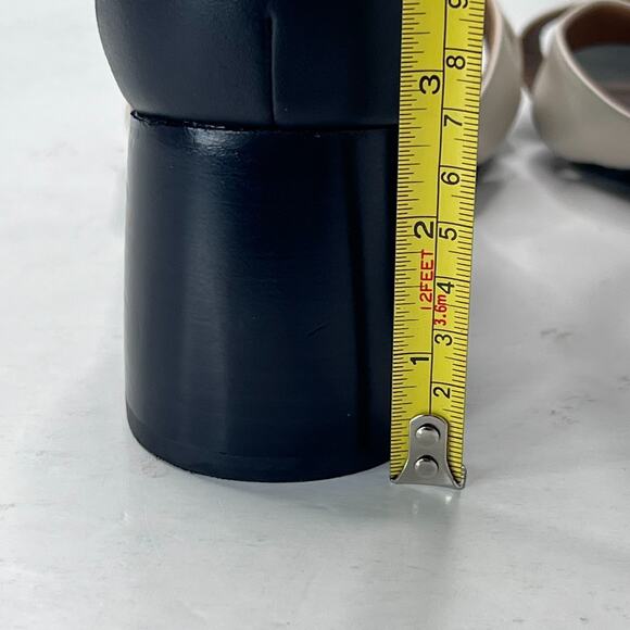 Vionic Salinas Supportive Orthotic Heeled Sandals Black Cream Women 7 Tried On - Picture 10 of 10